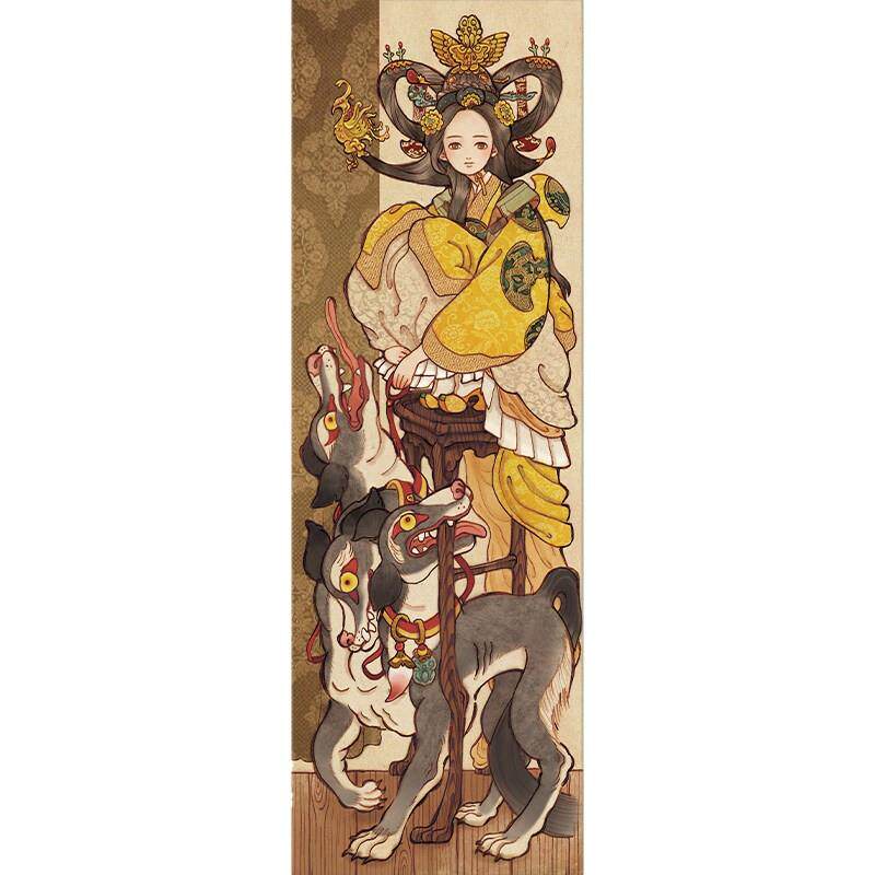 日式禅意挂画装饰画布艺和风居酒屋日本武士纹身店刺青餐厅装饰画