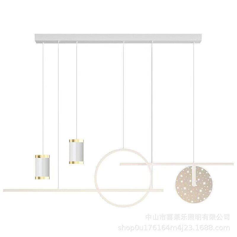 餐厅灯吊灯简约现轻奢长条吧台灯北欧网红个性创意星空餐桌灯具