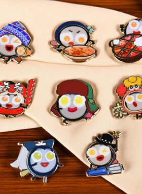 周深生米卡通应援金属徽章胸针包包挂件应援同款饰品送礼物演唱会