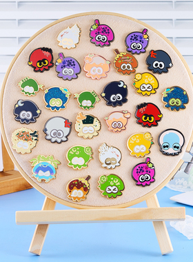 喷射战士周边斯普拉遁金属徽章胸针圣诞装饰挂摆件吧唧礼物amiibo