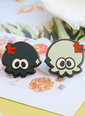 喷射战士3amiibo斯普拉遁徽章胸针Splatoon3游戏周边摆件生日礼物