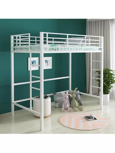 Верхняя кровать и нижняя пустая маленькая квартира, чердак из кованого железа, верхняя двухъярусная кровать, высокая и низкая кровать, письменный стол, комбинированная кровать и нижняя простыня, кровать-чердак