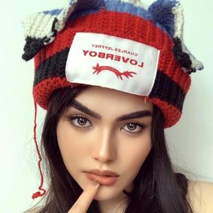 Boy layer Cute Double Knit Ear Lover Hooded Fashion NEW 2023