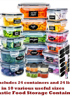 Plastic Food Storage Lunch Containers Kitchen Organization