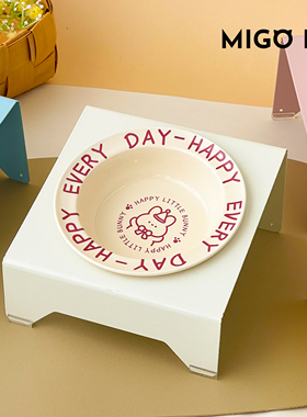 防打翻狗盆固定架子护脊狗碗小型犬水碗保护颈椎高脚斜口宠物水碗