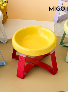 幼猫专用猫碗慢食碗高脚宠物碗狗食盆防打翻猫粮盆狗狗喝水碗架子