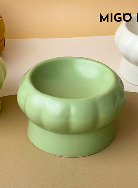 防外溅猫碗高脚平口宠物碗大口径保护颈椎猫碗狗碗猫粮食盆狗盆