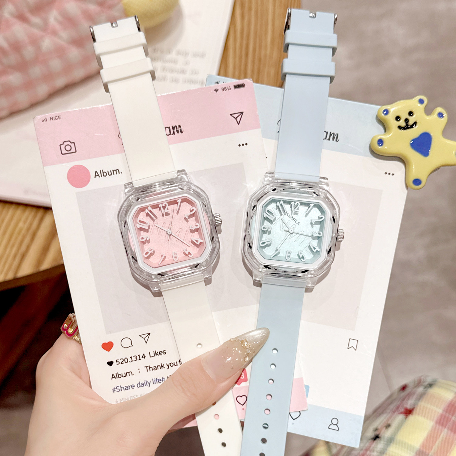 番米拉手表女学生初高中女款女生专用儿童初中生只看时间2025新款,手表,国产腕表,淘宝优惠券,粉丝福利购,淘宝优惠卷