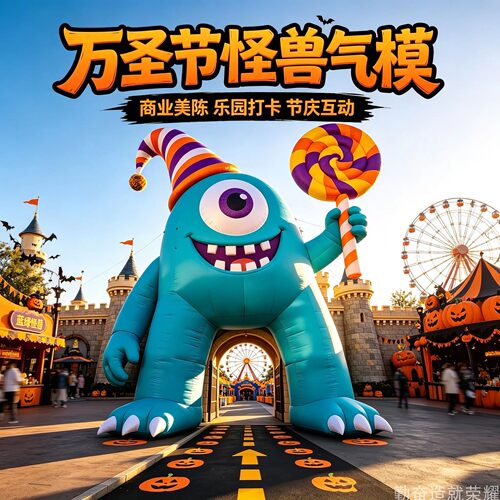 万圣节大型怪兽充气拱门气模