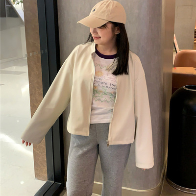 Chestnut 3.14 20:00超软百搭显瘦短款复古别致甜酷白色PU皮衣