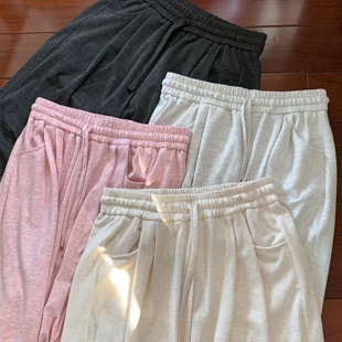 系带长裤 no退no换 宽松纯色显瘦休闲亲肤秋款