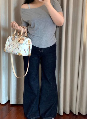 Chestnut 9.2 20:00 四面弹质感高腰原牛弹力显瘦微喇百搭牛仔裤