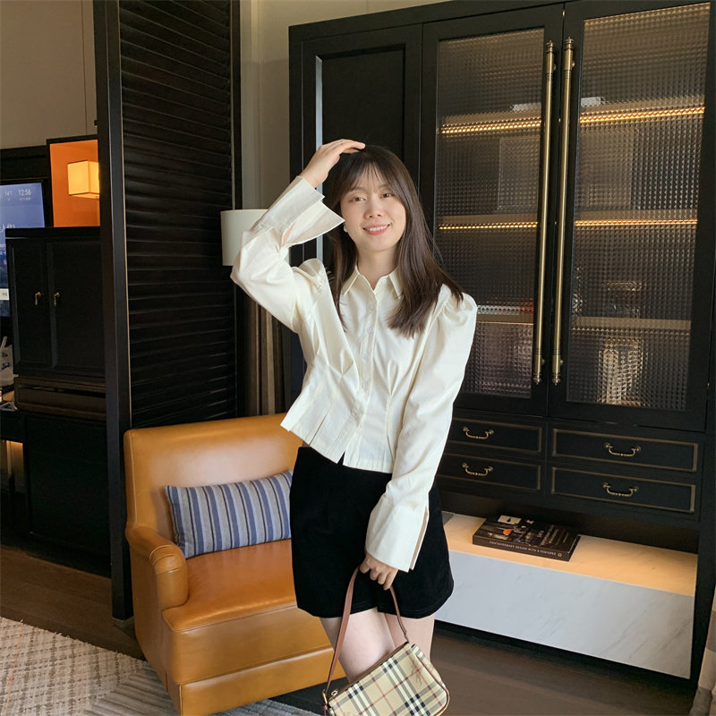 「夏季5折」宫廷风法式收腰气质显瘦温柔百搭衬衫