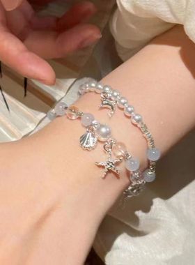 海星海豚手链女ins小众时尚手串