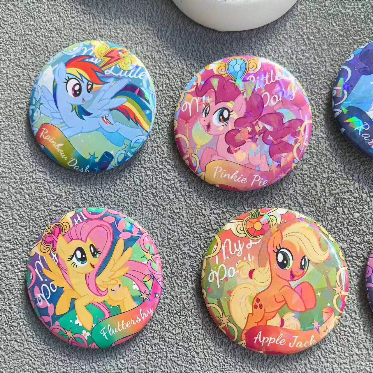 마이 리틀 포니 레이저 바 고급스럽고 귀여운 뱃지 트와일라잇 스파클 로우 윤바오 레이저 브라이트 필름 수제 58