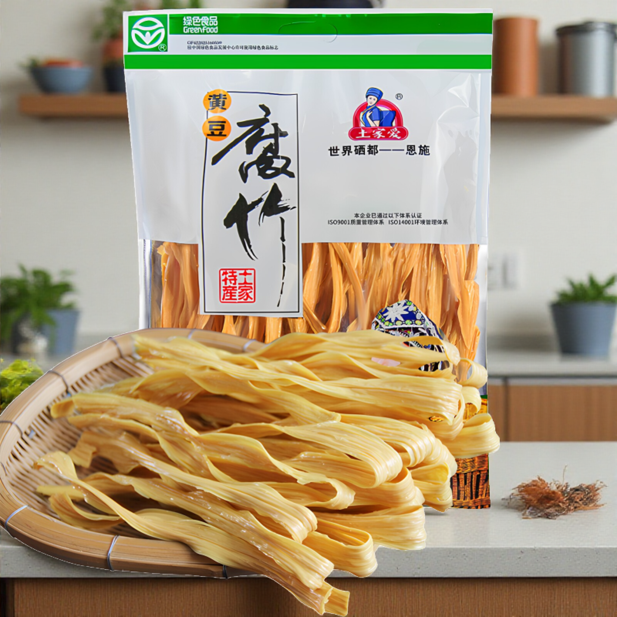 土家爱黄豆腐竹家庭惠享装豆制品手工干货600g*1袋火锅拌凉拌食材
