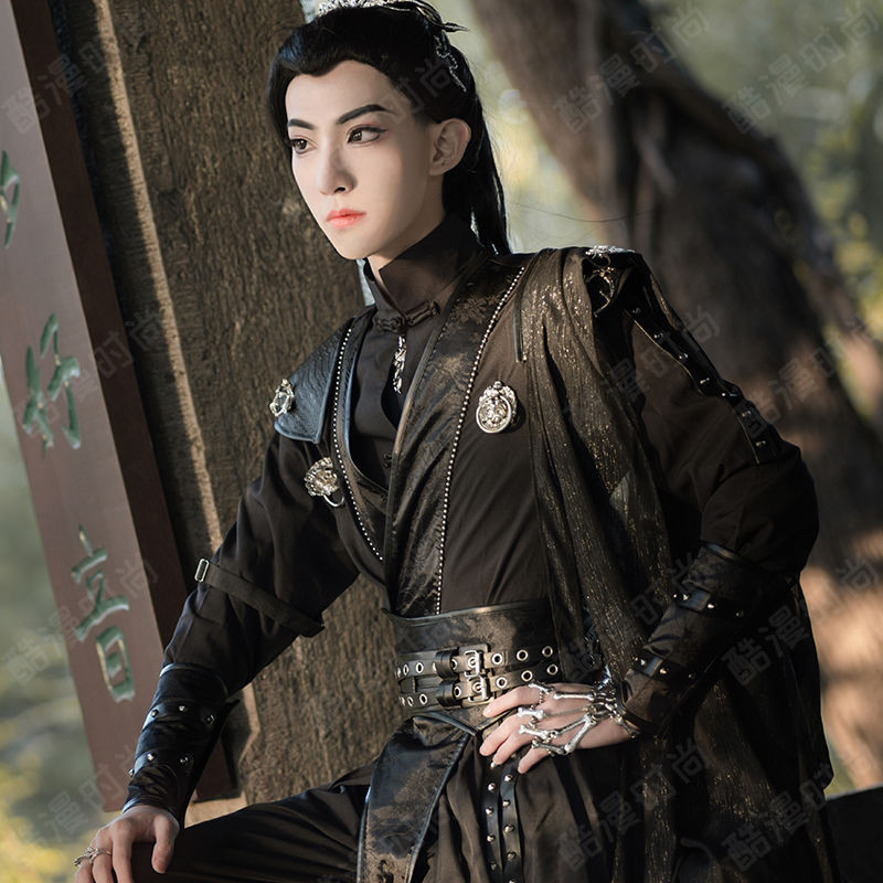 墨燃cos服古装黑色劲装黑水贺玄周晖萧策安顾昀cosplay汉服男女衣