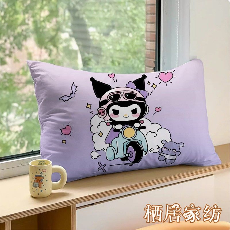 枕头套卡通动漫小女孩印花单品枕套48*74cm高颜值小众ins风可机洗