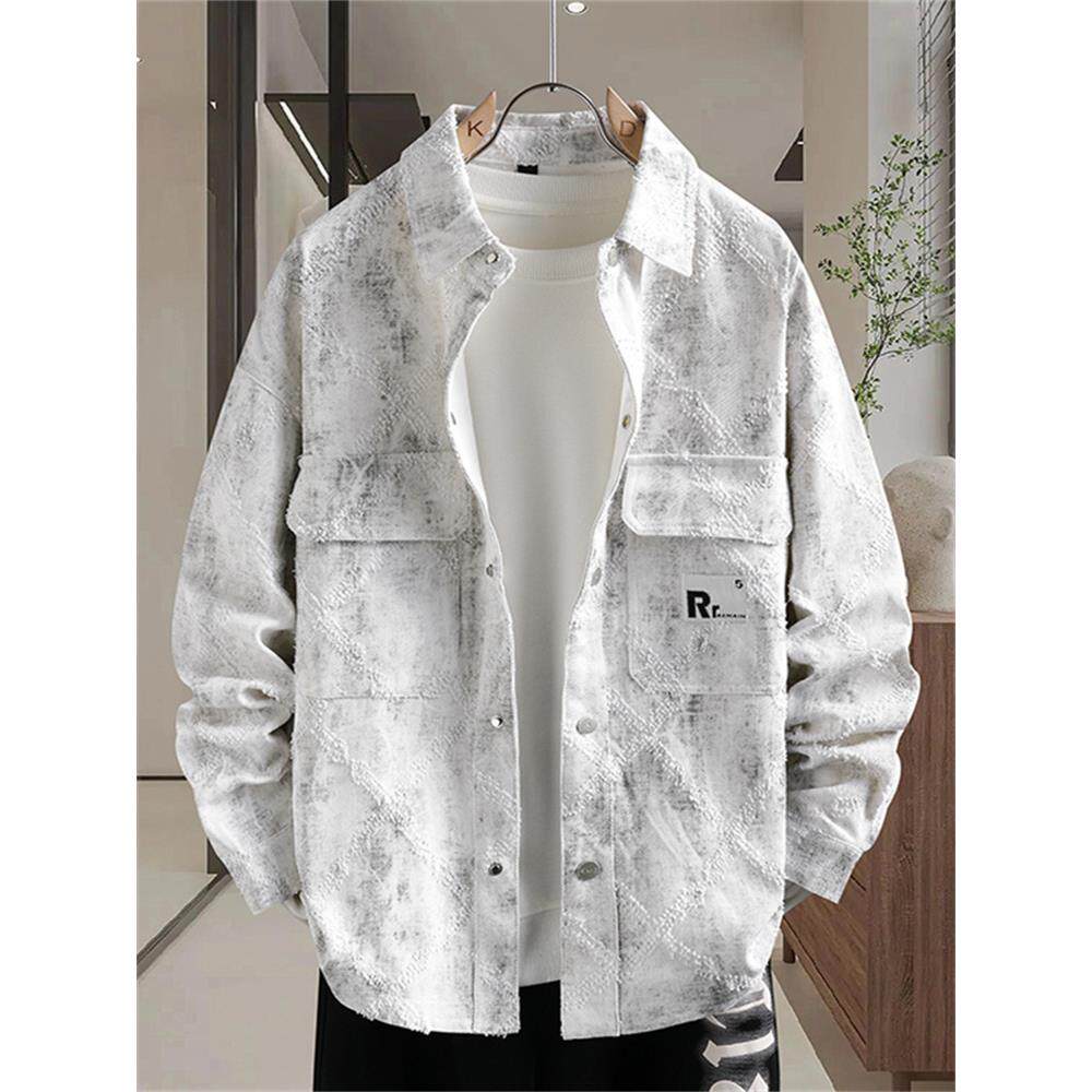 牛仔外套男生春秋季新款青少年衬衫夹克初高中学生男装潮流士上衣