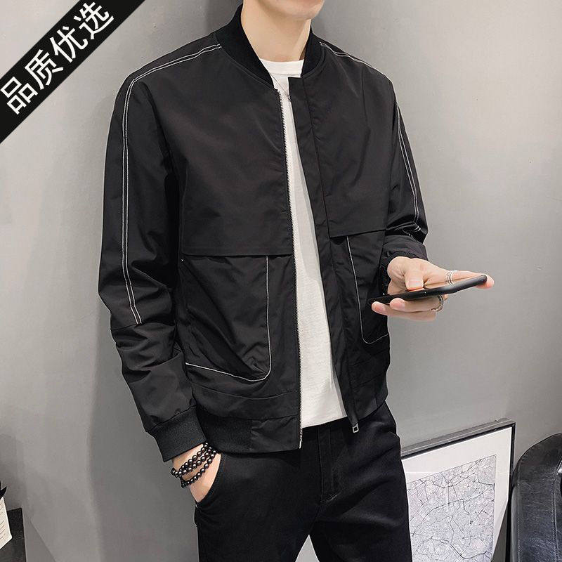 春秋季男士外套潮牌2025新款休闲爆款薄款棒球服修身上衣帅气夹克