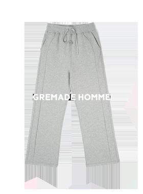 GREMADE 口粮BI入单品加绒宽松直筒休闲运动裤卫裤