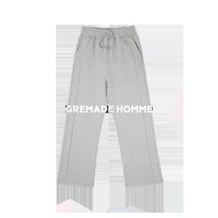 GREMADE 口粮BI入单品加绒宽松直筒休闲运动裤卫裤