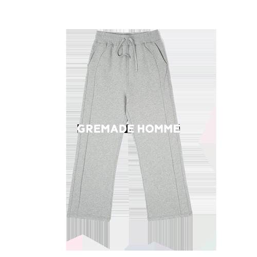 GREMADE 口粮BI入单品加绒宽松直筒休闲运动裤卫裤