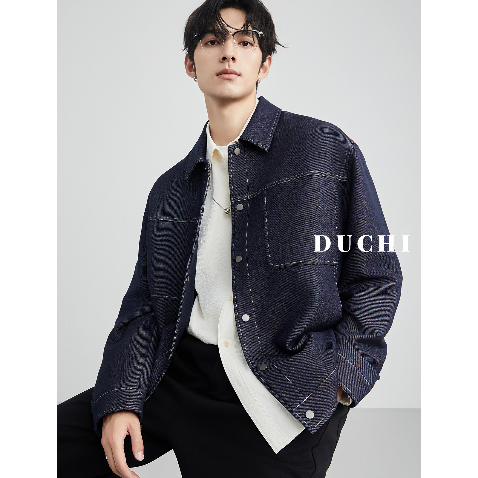 DUCHI男装高级设计感牛仔