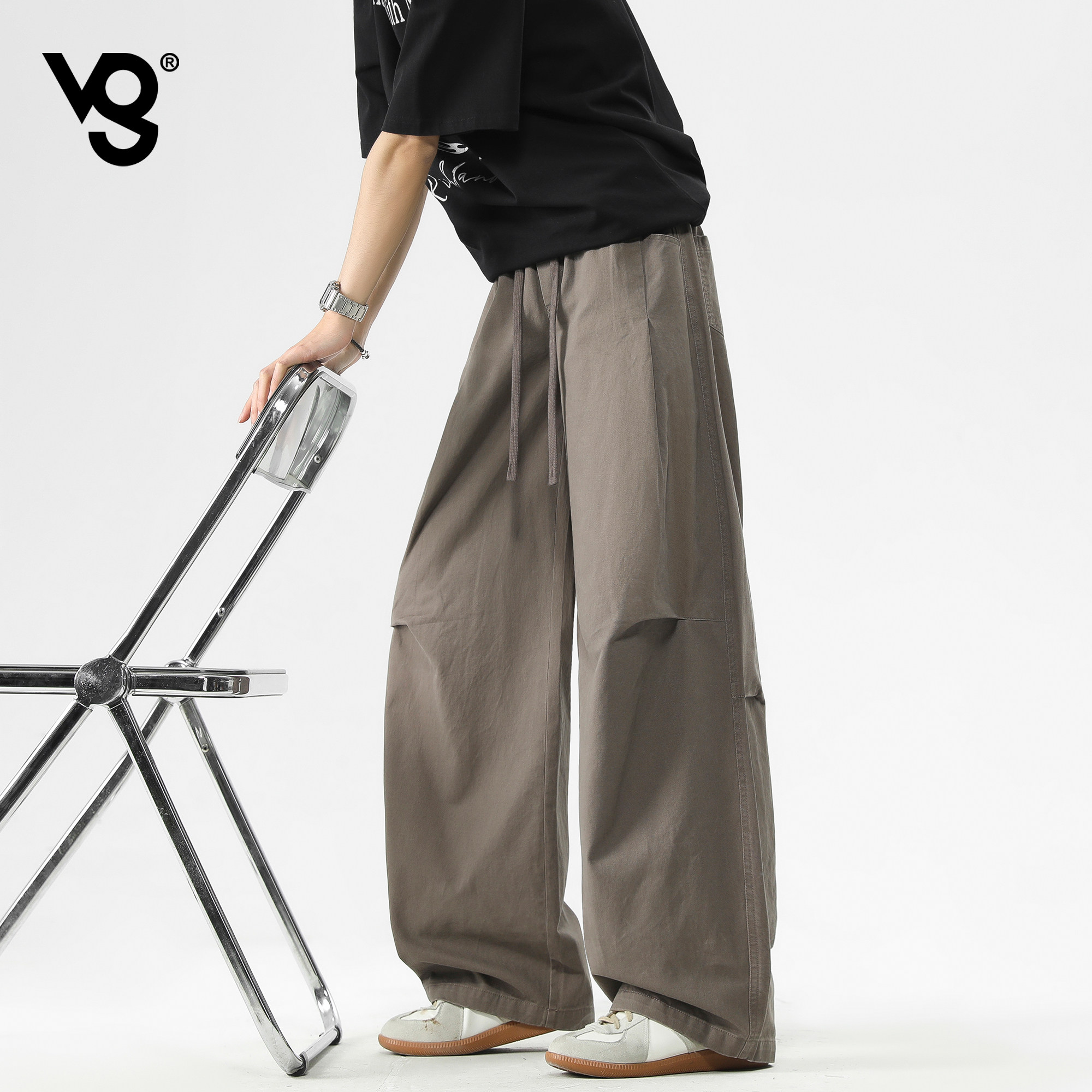 VUUG美式褶皱纯棉休闲裤图片