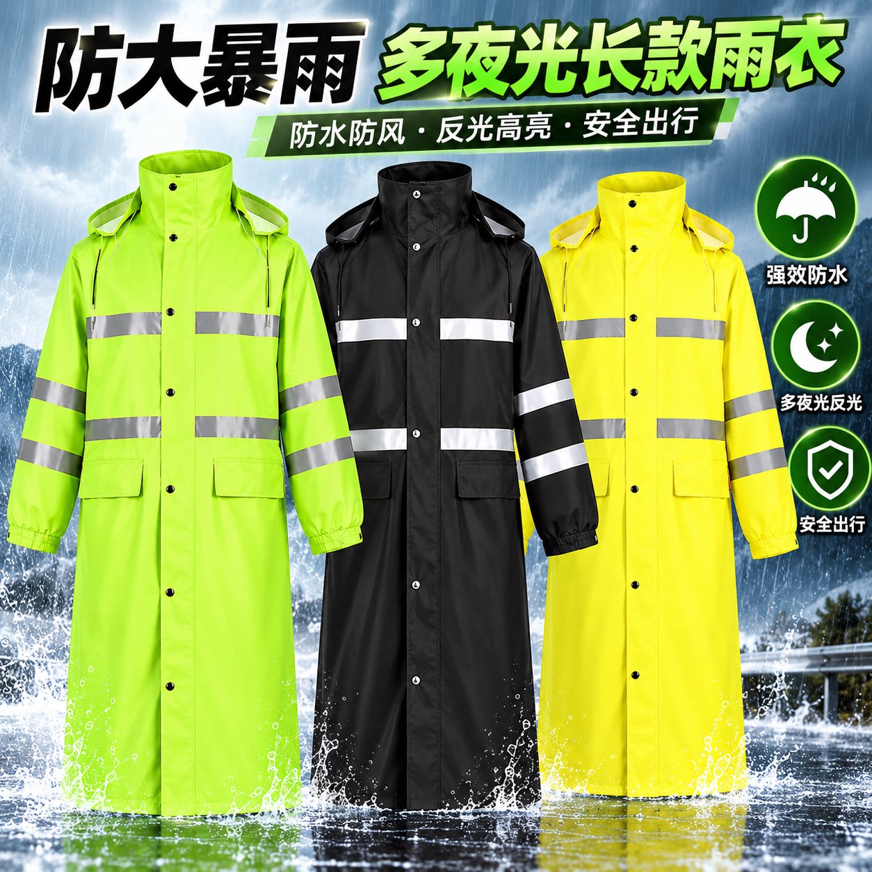 防暴雨长款雨衣应急防汛单位采购