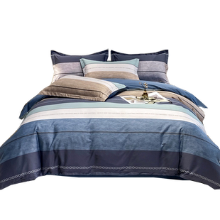 高端60s贡缎长绒棉被套四件套全棉床单被罩纯棉135床笠款床品套件