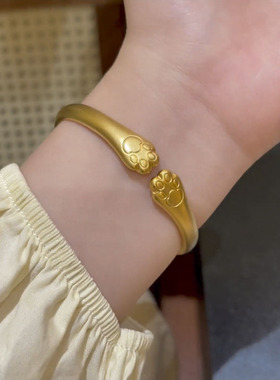 招财纳福可爱猫爪手镯