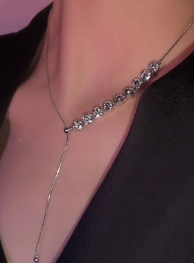 锆石镀金细链女ins冷淡风锁骨链