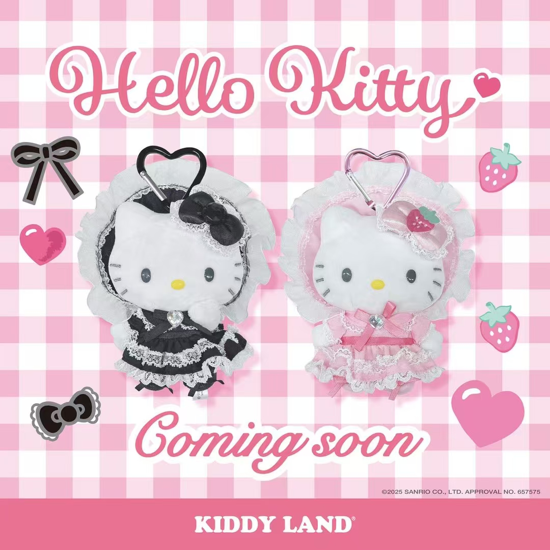 【6月预售】日本三丽鸥 NIC 女仆萝莉 kitty 爱心扣挂件 发夹