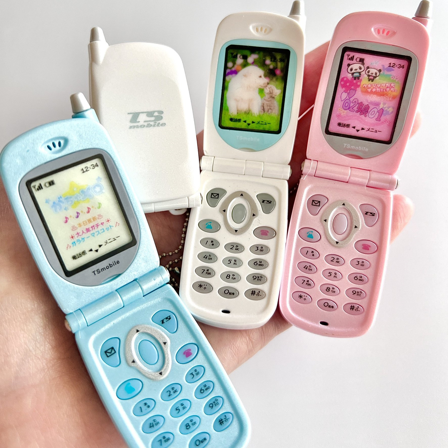 7月 真的可录音 日本正品TOYS SPIRITS扭蛋 迷你复古翻盖手机模型