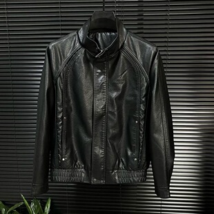 新品 皮衣外套水洗皮休闲春季 27203男士 皮夹克高品质百搭 现货