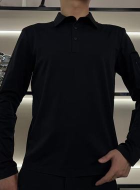 【现货】35167秋冬男士新款无痕POLO衫户外简约时尚帅气休闲百搭