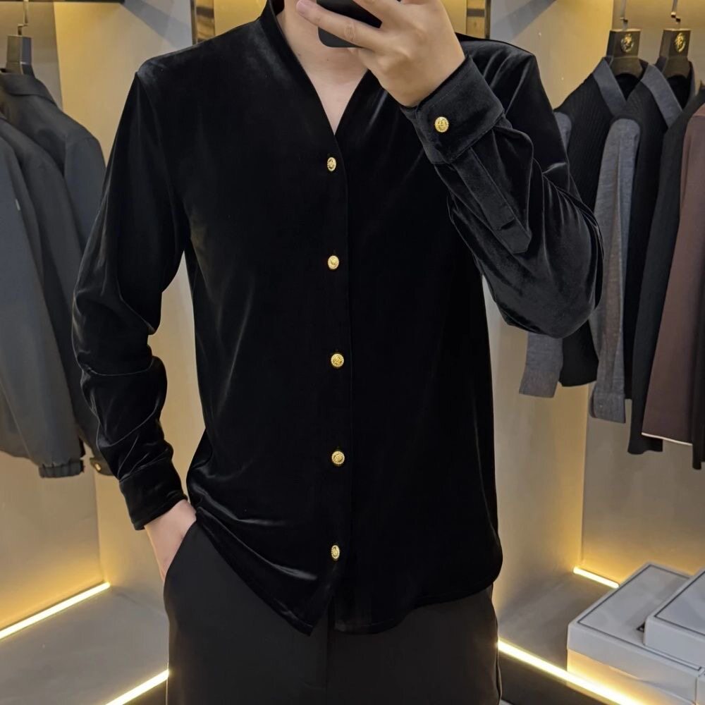 【现货】68256男士夹克外套金丝绒开衫时尚高品质百搭春季新品