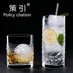 意大利原装进口水晶玻璃水杯家用餐厅果汁杯会所饮料杯酒吧洋酒杯