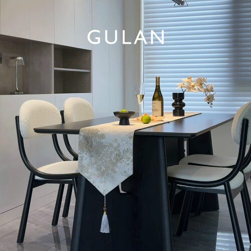 GULAN古兰桌旗高端轻奢意式现代极简岛台餐桌茶台布长条盖布ge