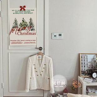 饰拍照布置 ins装 Merry Christmas新年圣诞节海报墙贴房间卧室韩式