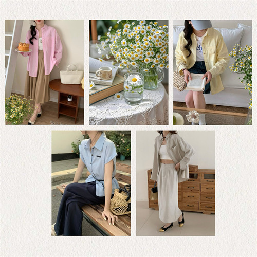 ins风韩系服装店海报氛围感穿搭墙贴工作室档口拍照背景墙装饰画