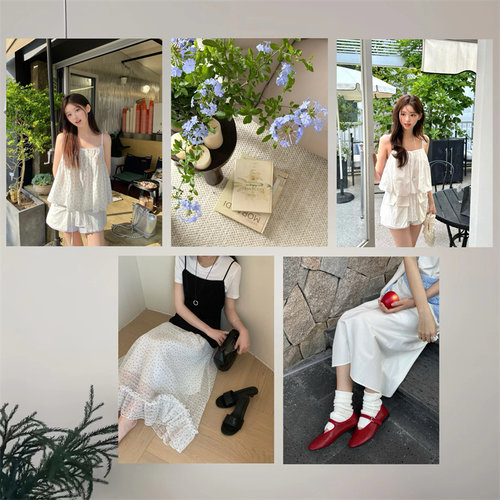ins风氛围感画芯韩式风穿搭服装店档口工作室摄影背景装饰海报