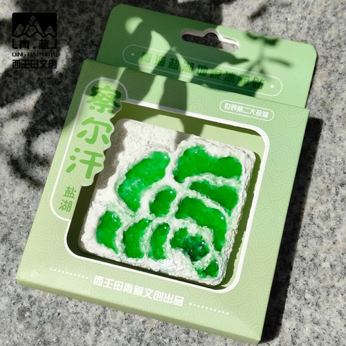 青海察尔汗盐湖地貌冰箱贴