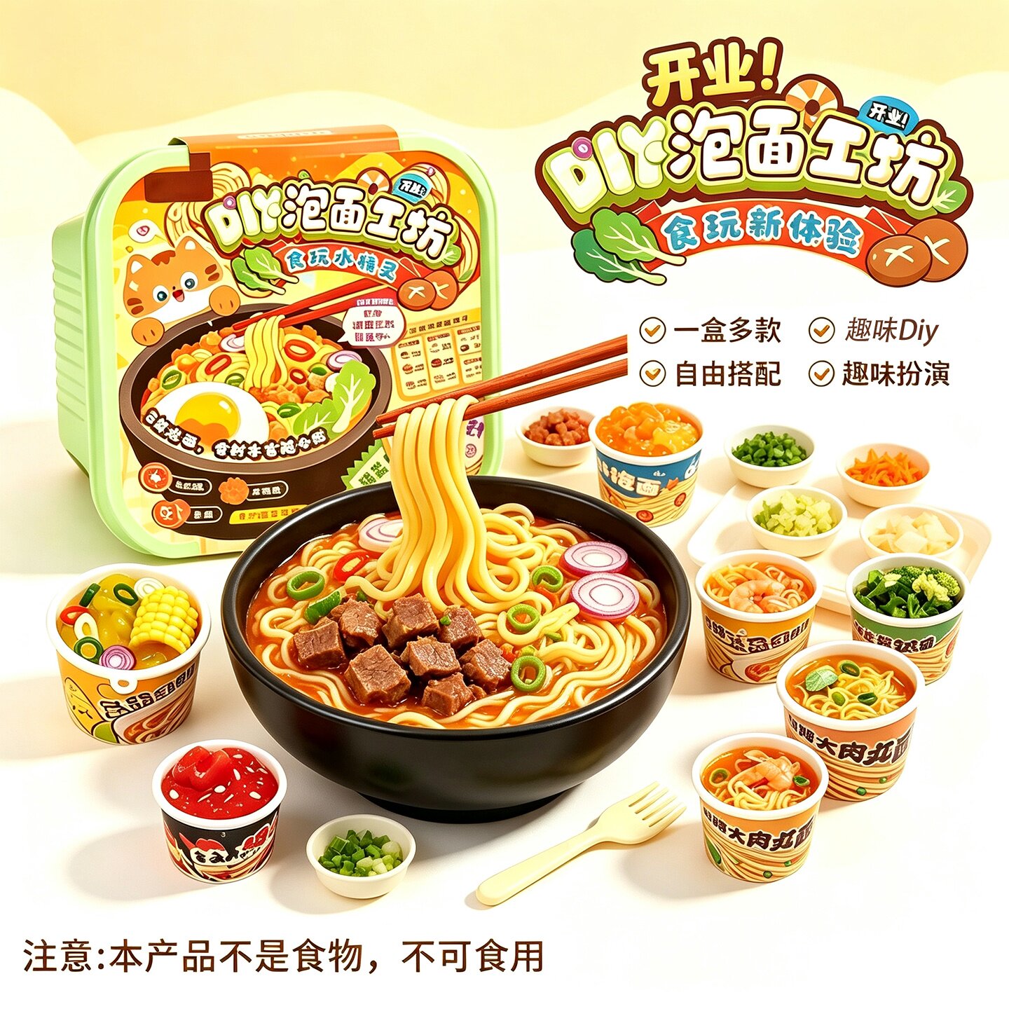 泡面工坊DIY仿真迷你面食玩