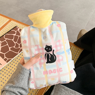 可爱热水袋注水暖手袋灌水被窝专用女生暖宝宝2025新款 宿舍可拆洗