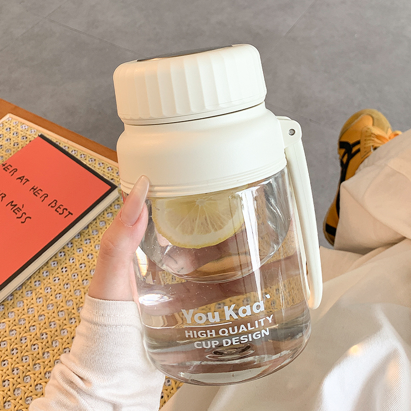 简约水杯大容量带茶隔1000ml