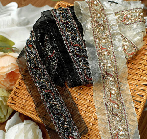 柔软欧根纱花边辅料服装腰带