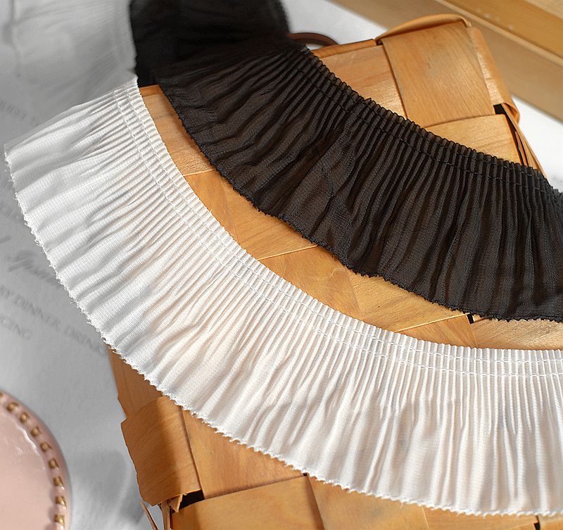 百搭款单层打皱风琴褶4cm辅料