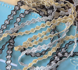 金银线编织带复古洋装旗袍袖口衣领镶边娃衣洛丽塔装饰辅料花边带